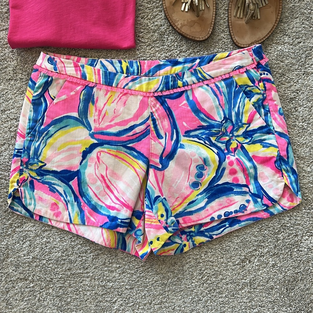 Lilly Pulitzer Adie Short Pink Sunset The Sunny Side - Picture 2 of 5